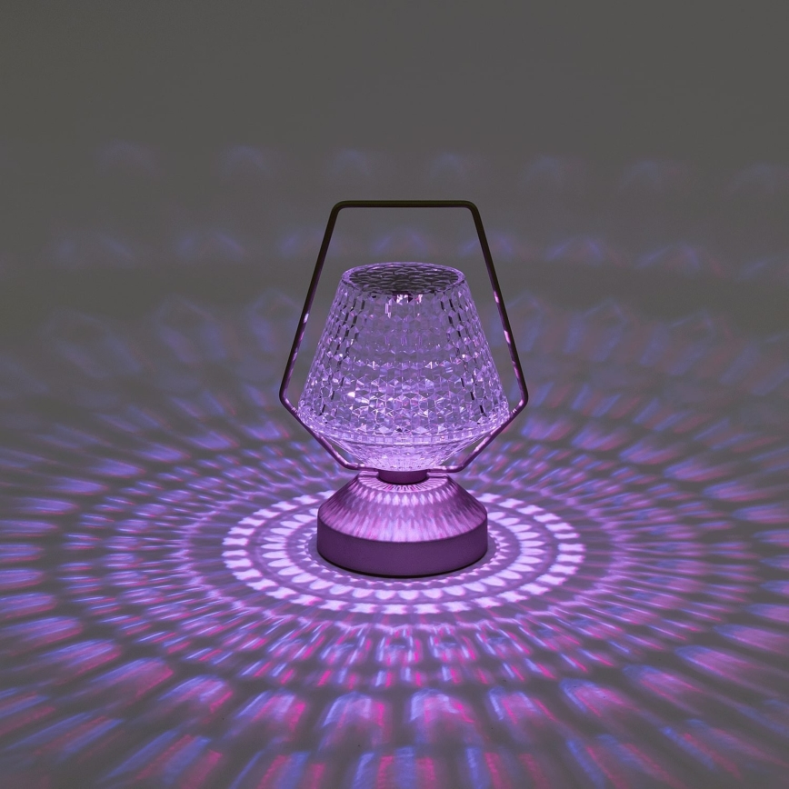 Aigostar - LED RGB Candeeiro de mesa recarregável com regulação LED/1W/5V 1800mAh 20 cm + controlo remoto