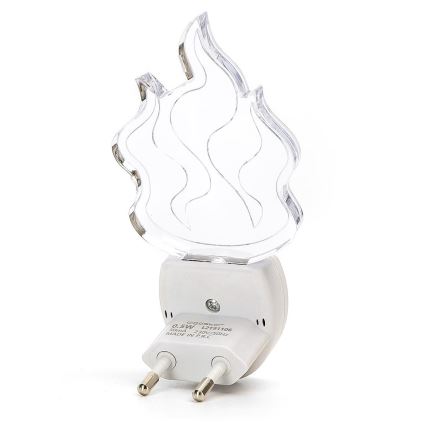 Aigostar - LED RGB Night light with a sensor LED/0,5W/230V flame