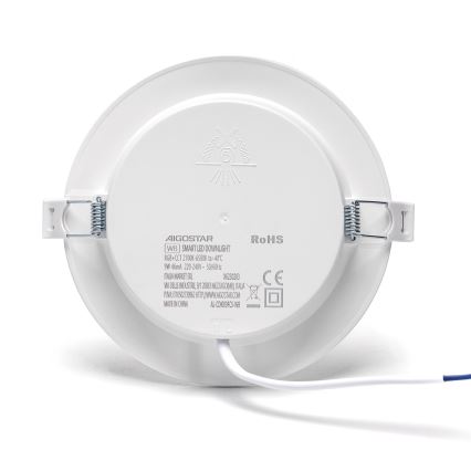 Aigostar - LED RGBW Foco de encastrar com regulação LED/9W/230V 2700-6500K diâmetro 14,5 cm Wi-Fi