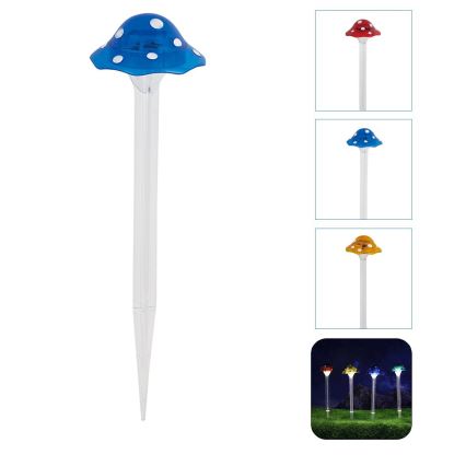 Aigostar - Luminária Solar LED LED/0,006W/1,2V 100 mAh 2700K IP44 azul