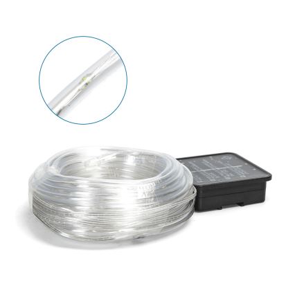 Aigostar - LED Solar Corrente de Natal 100xLED/8 funções 12m IP65 branco frio