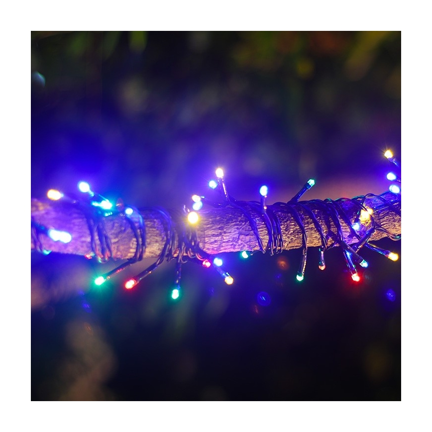 Aigostar - LED Solar Corrente de Natal 100xLED/8 funções 12m IP65 multicolor