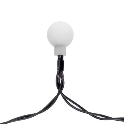 Aigostar - LED Solar corrente decorativa 50xLED/8 funções 12m IP65 branco quente