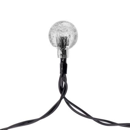 Aigostar - LED Solar corrente decorativa 50xLED/8 funções 12m IP65 branco quente
