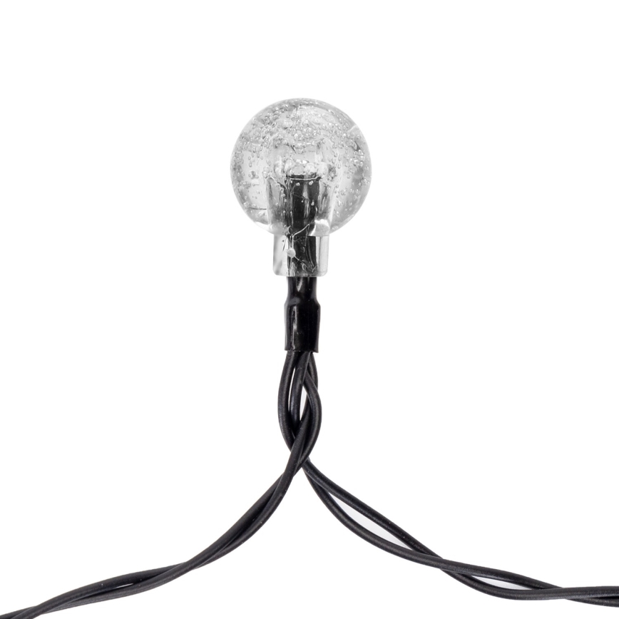 Aigostar - LED Solar corrente decorativa 50xLED/8 funções 12m IP65 branco quente