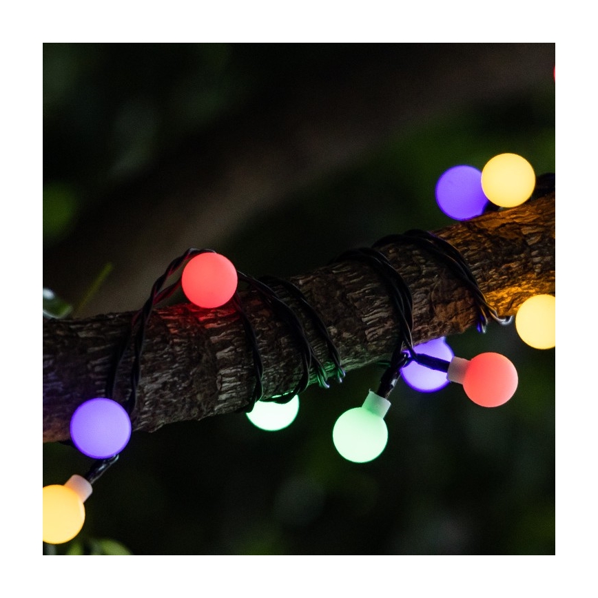 Aigostar - LED Solar corrente decorativa 50xLED/8 funções 12m IP65 multicolor