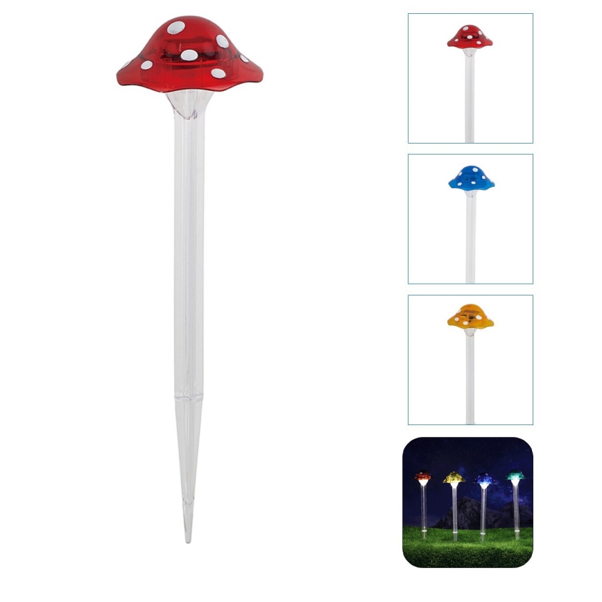 Aigostar - Luminária Solar LED LED/0,006W/1,2V 100 mAh 2700K IP44 vermelha