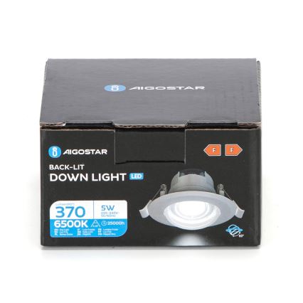 Aigostar - Luminária de embutir LED/5W/230V 6500K Ø 8,5 cm branca