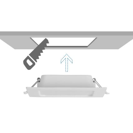 Aigostar - Luminária LED de embutir 6W/230V 6500K 12x12 cm branca