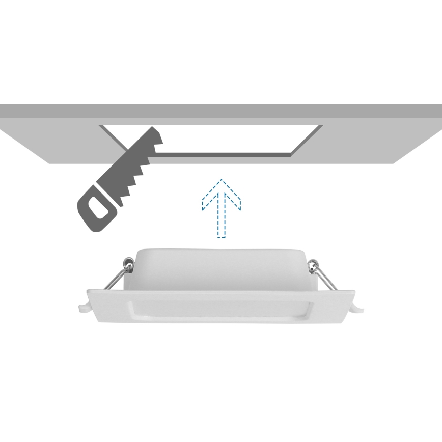 Aigostar - Luminária LED de embutir 6W/230V 6500K 12x12 cm branca