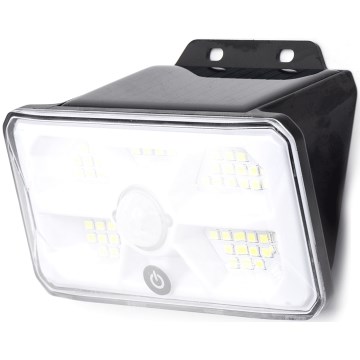 Aigostar - Luminária Solar LED com Sensor LED/3,7V 6500K 500 mAh IP65 na cor preta