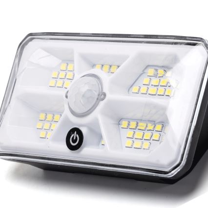 Aigostar - Luminária Solar LED com Sensor LED/3,7V 6500K 500 mAh IP65 na cor preta