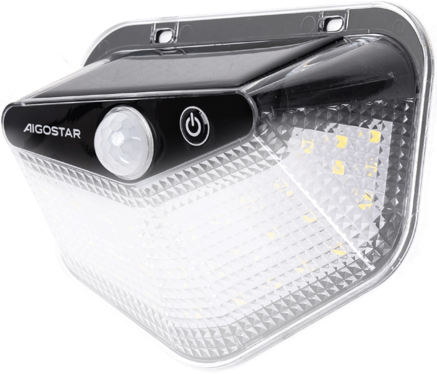 Aigostar - Luminária Solar LED com Sensor LED/3,7V 6500K 500 mAh IP65 preta