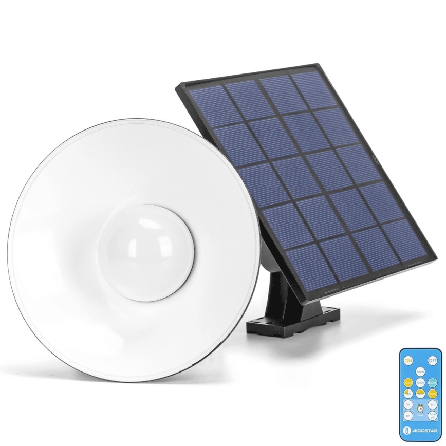 Aigostar - Lustre solar LED regulável num fio LED/3,2V 3000K/4000K/6500K IP65 + comando