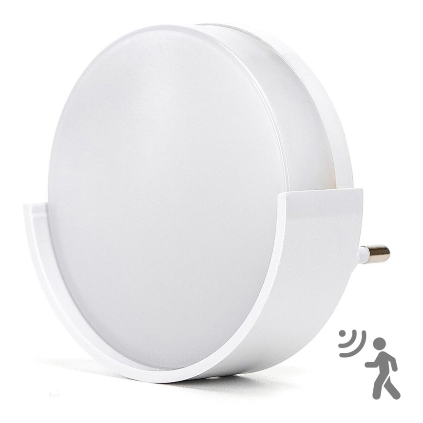 Aigostar - Luz noturna LED com sensor de anoitecer LED/1W/230V 6500K redondo