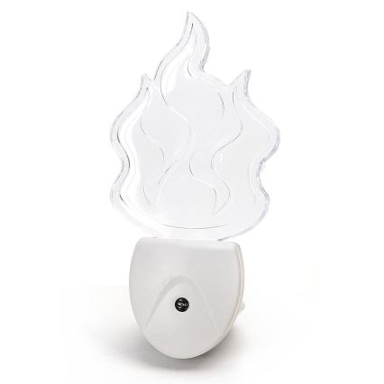 Aigostar - Luz Noturna LED RGB com Sensor LED/0,5W/230V chama
