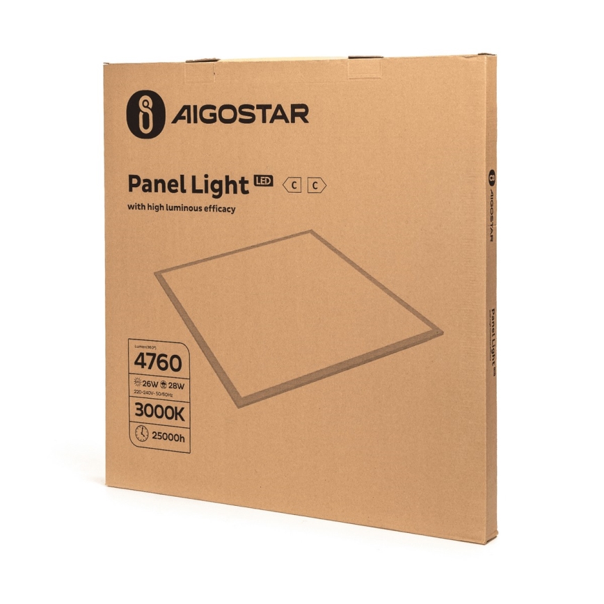 Aigostar - Painel de encastrar LED LED/28W/230V 60x60 cm 3000K