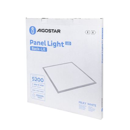 Aigostar - Painel de encastrar LED LED/40W/230V 3000K/4000K/6500K 60x60cm branco