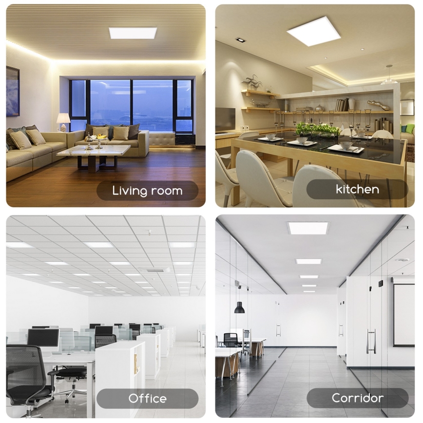 Aigostar - Painel de encastrar LED LED/40W/230V 6500K 60x60cm branco