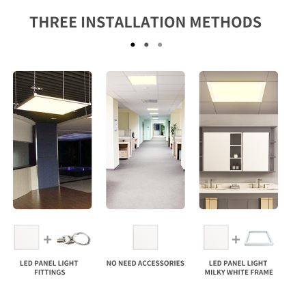 Aigostar - Painel de encastrar LED LED/40W/230V 6500K 60x60cm branco