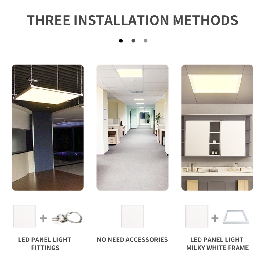 Aigostar - Painel de encastrar LED LED/40W/230V 6500K 60x60cm branco
