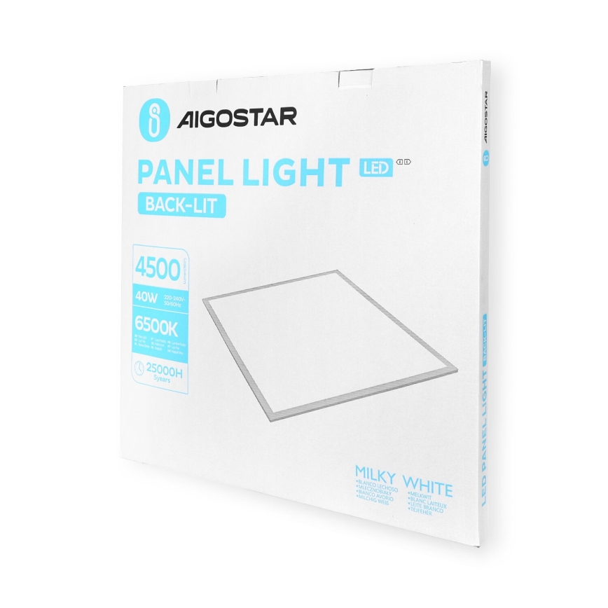 Aigostar - Painel de encastrar LED LED/40W/230V 6500K 60x60cm branco