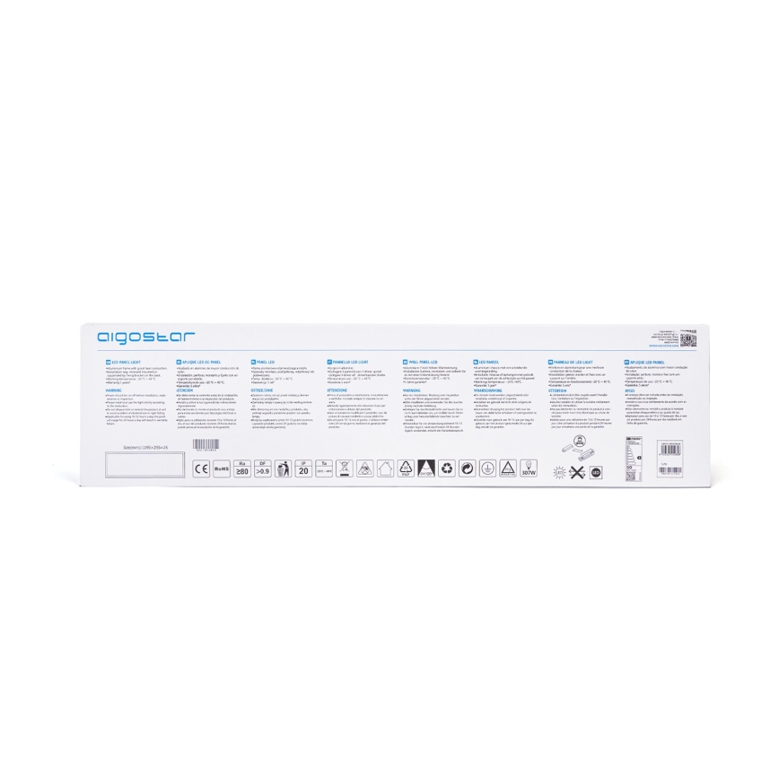 Aigostar - Painel de encastrar LED LED/50W/230V 4000K 120x30cm branco