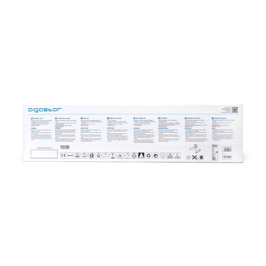 Aigostar - Painel de encastrar LED LED/50W/230V 6500K 120x30cm branco