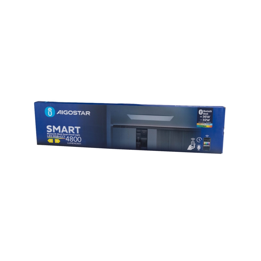Aigostar - Painel de encastrar LED RGBW regulável MESH LED/36W/230V 2700-6500K 120x30 cm
