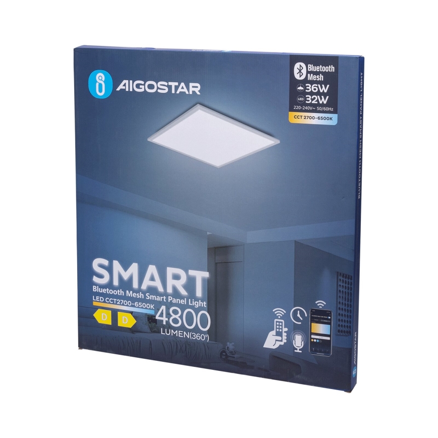 Aigostar - Painel embutido LED com regulação MESH LED/36W/230V 2700-6500K 60x60 cm