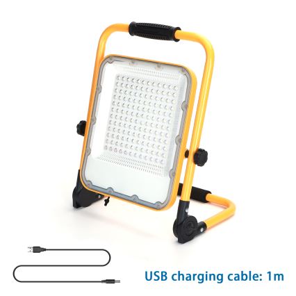 Aigostar - Projetor LED recarregável com regulação de intensidade LED/100W/5V 6500K IP65