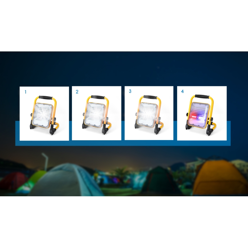 Aigostar - Projetor LED recarregável com regulação de intensidade LED/100W/5V 6500K IP65