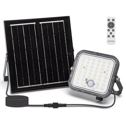 Aigostar - Projetor solar LED regulável com sensor LED/80W/3,4V 6500K IP66 4000 mAh + controlo remoto