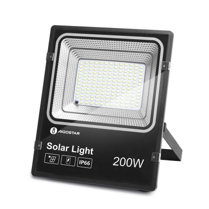 Aigostar - Refletor solar LED regulável LED/200W/3,2V IP66 15000 mAh + controlo remoto