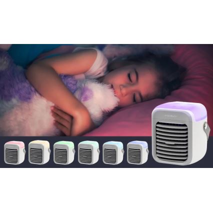 Aigostar - Refrigerador de ar portátil 8W/5V branco