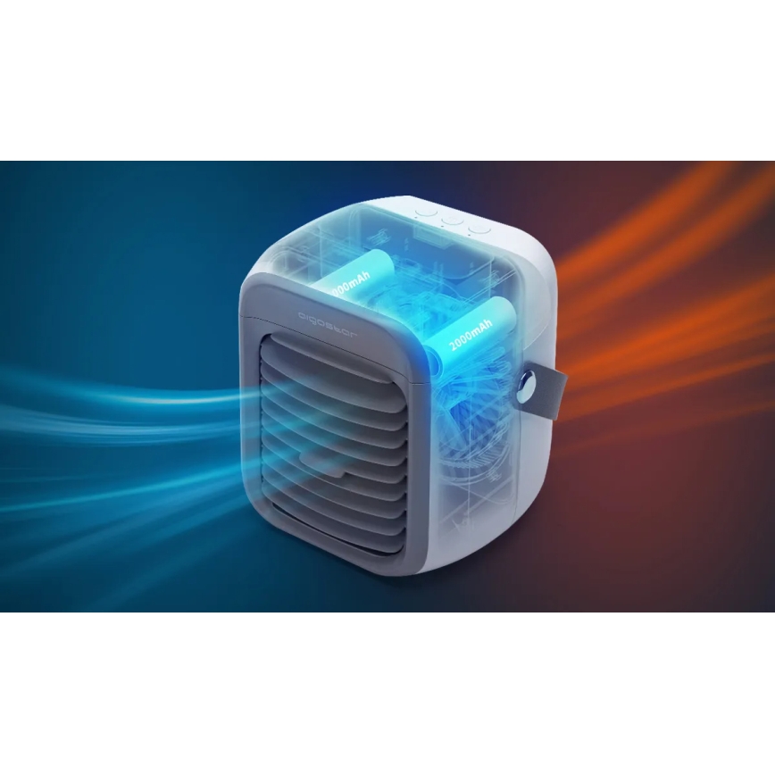 Aigostar - Refrigerador de ar portátil 8W/5V branco