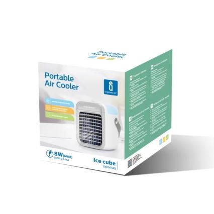 Aigostar - Refrigerador de ar portátil 8W/5V branco