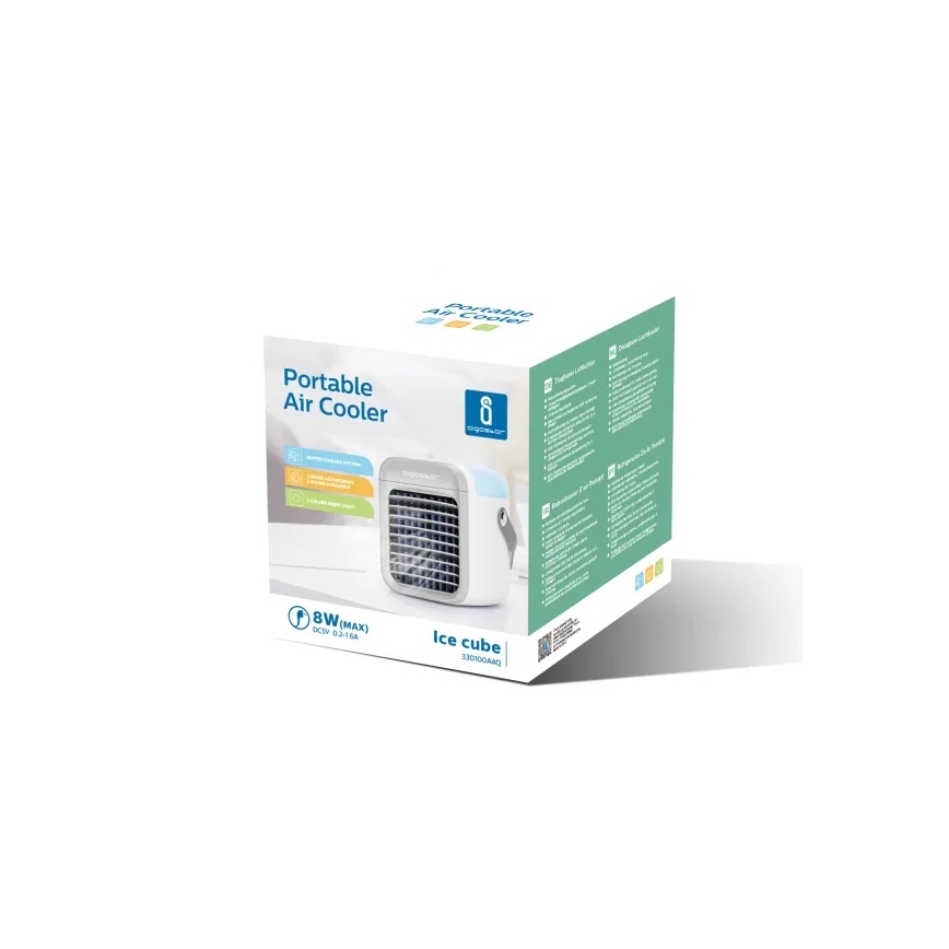 Aigostar - Refrigerador de ar portátil 8W/5V branco