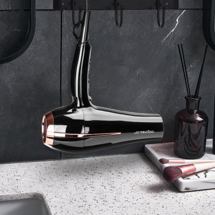 Aigostar - Secador de cabelo 2400W/230V preto/cobre