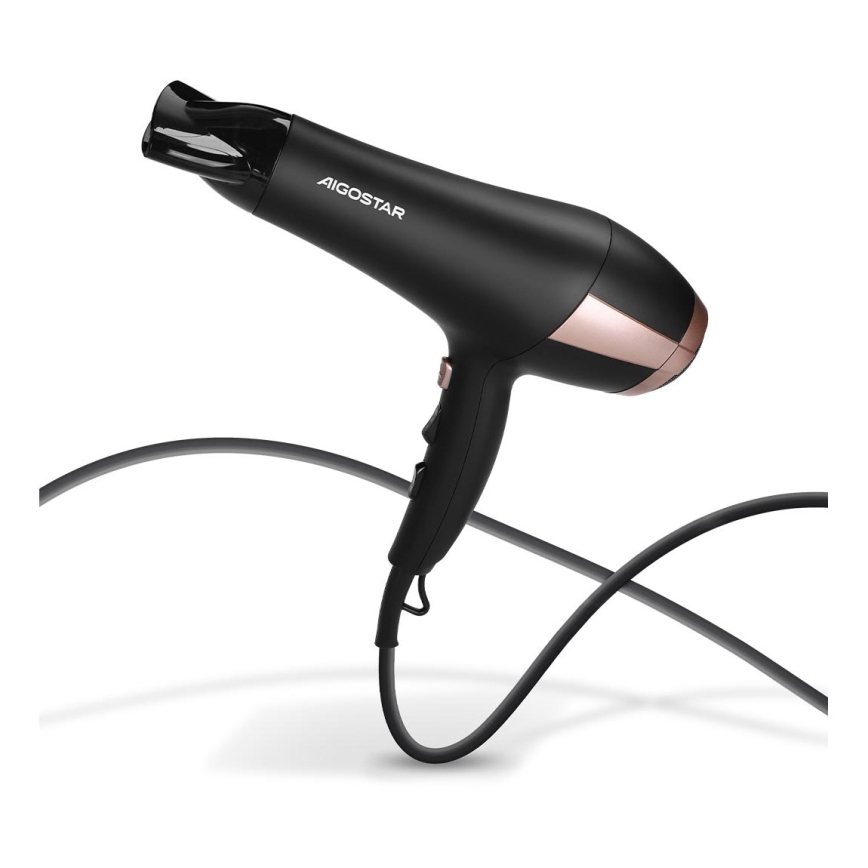 Aigostar - Secador de cabelo 2400W/230V preto