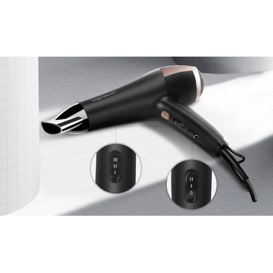 Aigostar - Secador de cabelo 2400W/230V preto