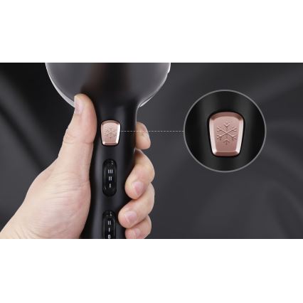 Aigostar - Secador de cabelo 2400W/230V preto