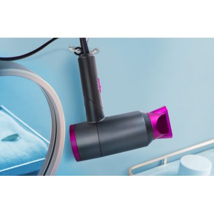 Aigostar - Secador de cabelo para viagens 1800W/230V roxo/preto