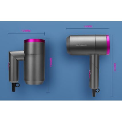 Aigostar - Secador de cabelo para viagens 1800W/230V roxo/preto
