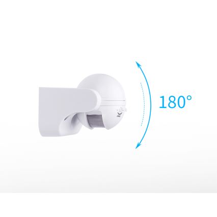 Aigostar - Sensor de movimento infravermelho para exteriores 230V IP44 branco