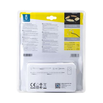 Aigostar - Tira exterior LED com regulação 5m LED/18W/12/230V 3000K IP65