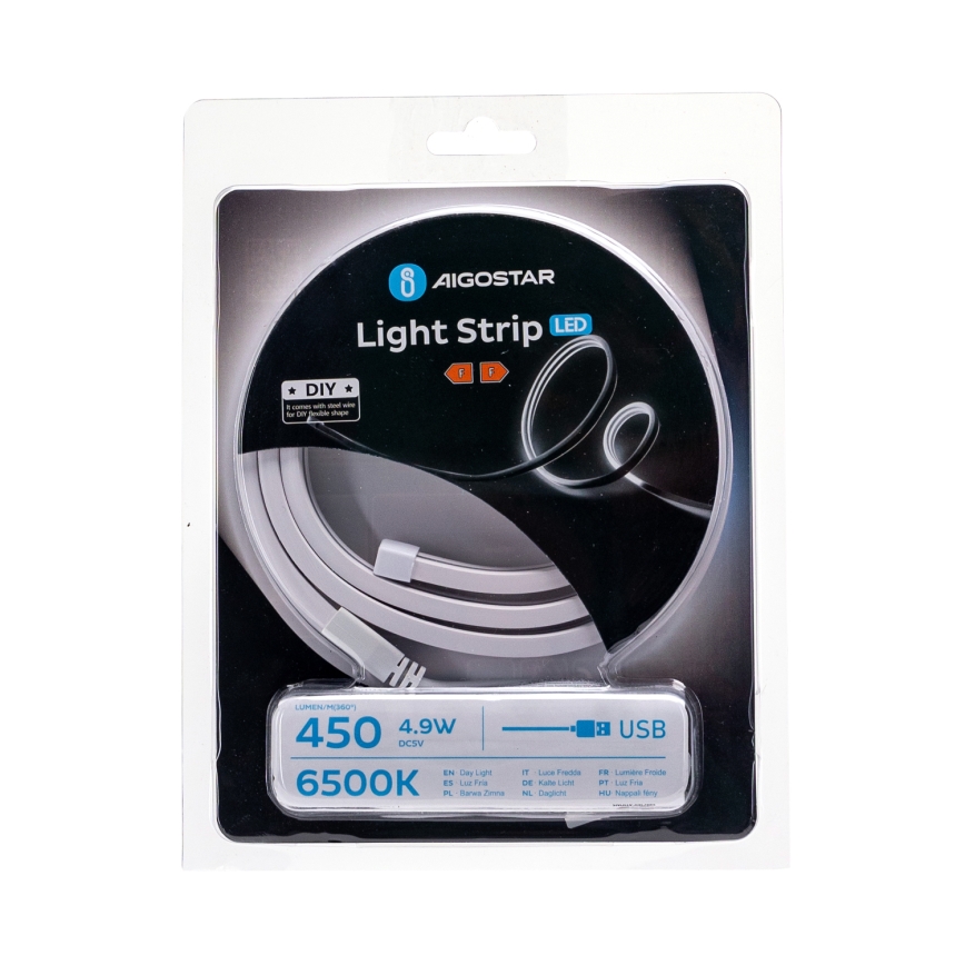 Aigostar - Tira LED 1m LED/4,9W/5V 6500K IP65