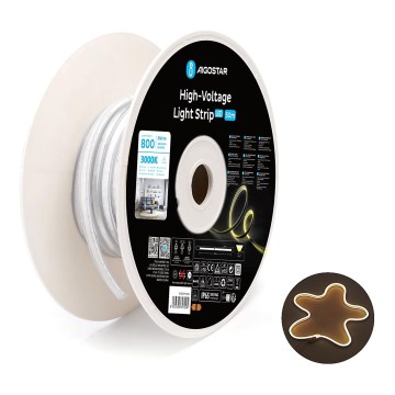Aigostar - Tira LED 50m LED/400W/230V 3000K IP65
