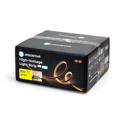Aigostar - Tira LED 50m LED/400W/230V 3000K IP65