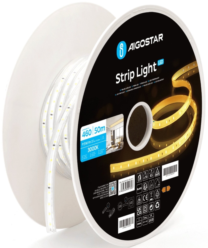 Aigostar - Tira LED LED/250W/230V 50m 3000K IP65